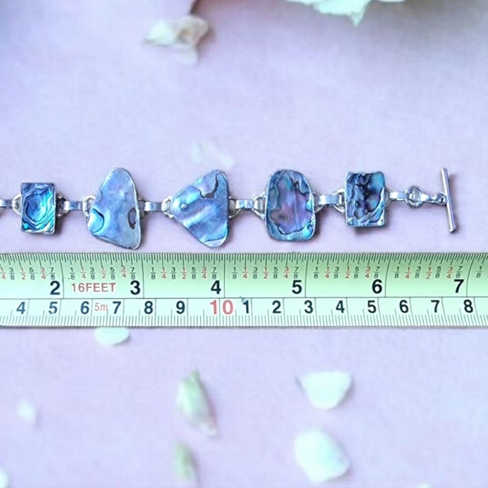 Silver Abalone Shell Bracelet - Picture 7 of 7